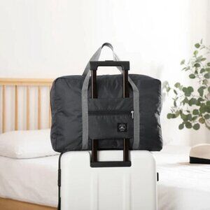 Black Foldable Travel Duffel Bag Airlines Carry on Bag for all ages
